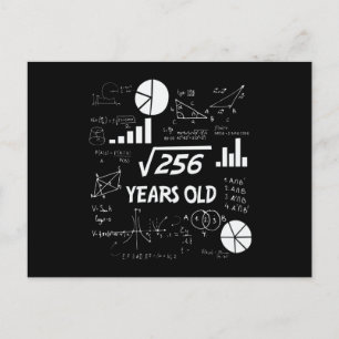 16-Årig Födelsedag Geeky Matte 16-årspresent Vykort