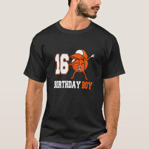 16-åriga Dabbing Basketball 16:e födelsedagspojken T Shirt