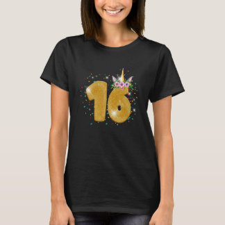 16-åriga flickor Tonåring 16:e födelsedagspressen T Shirt
