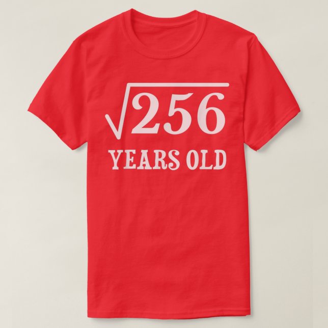 16-åriga Gift Square Root of T Shirt (Design framsida)