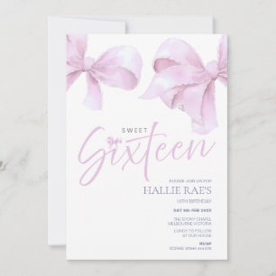 16-års födelsedag Rosa Slinga Sweet Sixteen Inbjudningar