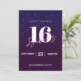 16-års inbjudan för tjej Digital Sweet 16