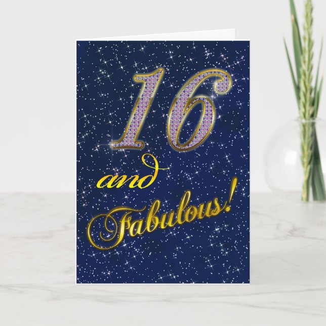 16-årsdag för någon Fabulous Kort (Framsida)