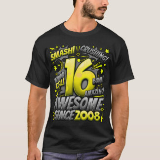 16-årsdag Seriestil Fantastisk sedan 2008 16 år T Shirt