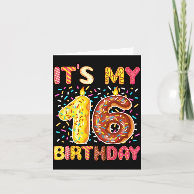16-årsdag söt donu kort (Framsida)