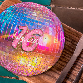 16-årsfest Guld Rosa Glitter Diskokula