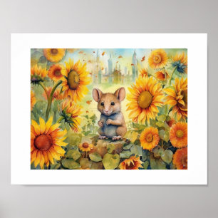 16 av 17 Sunflower Garden Miceville Poster