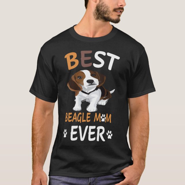16 Bästa Beagle Mamma någonsin T Shirt (Framsida)