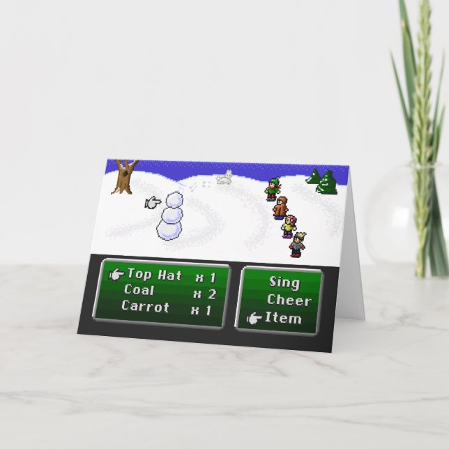 16-Bet RPG-snögubben Helgkort (Framsida)