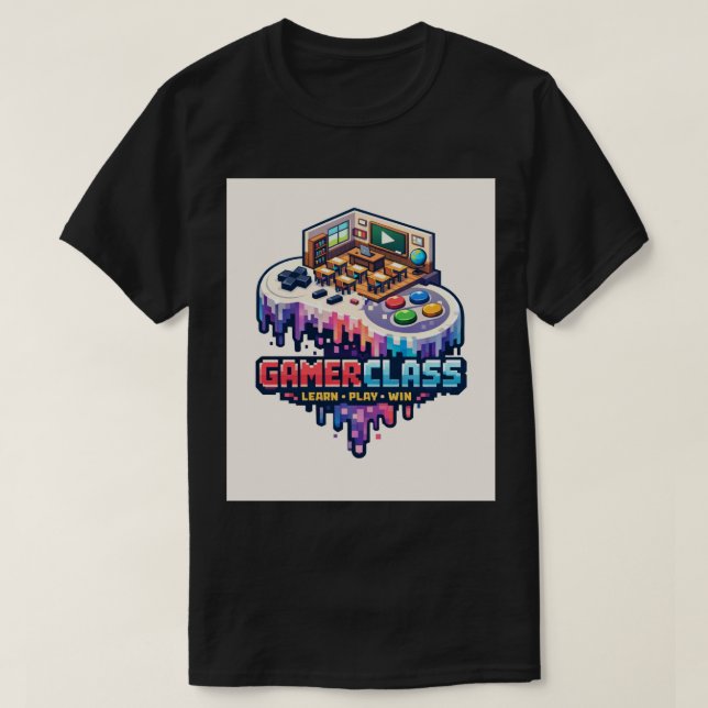 16-Bit Melting YouTube Gaming Controller T Shirt (Design framsida)