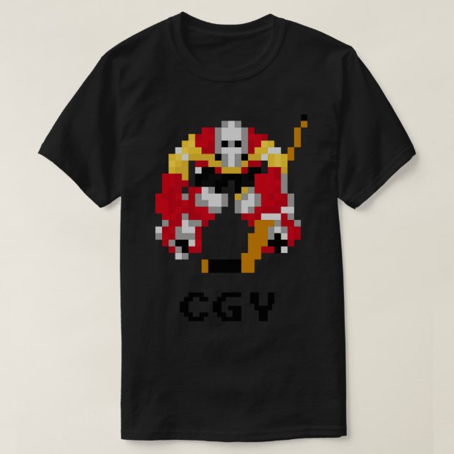 16-bitars Hockey Goalie Calgary T Shirt (Design framsida)
