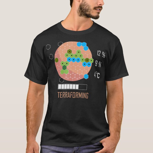 16-bitarsmarkeringar är Terraforming Shirt - Board T Shirt (Framsida)