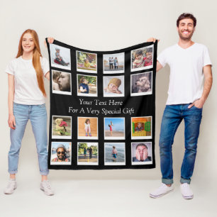 16 Blankett för Photo Collage Personlig Fleece