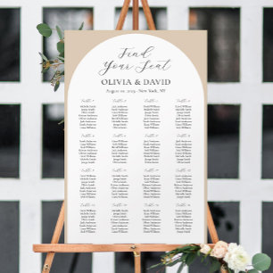 16 Bord Beige Arch Hitta ditt sittplatsschema Poster