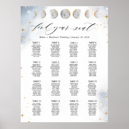 16 Bord eller Mindre, Celestial Placeringsplan Sky Poster