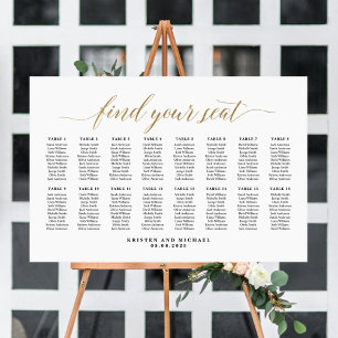 16 Bord-klassi - Hitta ditt sittplatsschema Poster