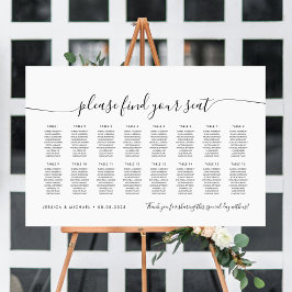 16 Bord Modern Sittplatsschema Poster