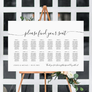 16 Bord Modern Sittplatsschema Poster