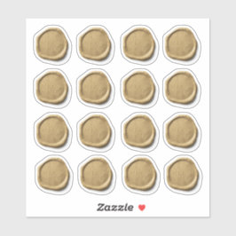 16 Bröllop kuvert Faux Guld Vax säl Klistermärken