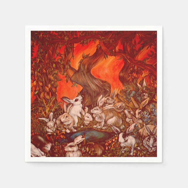 16 Bunnies Pappersservett (Framsidan)