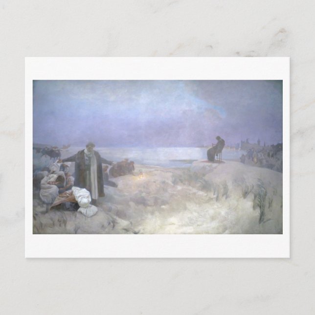 #16 De sista dagarna av Jan Amos Komensky, Mucha Vykort (Framsida)