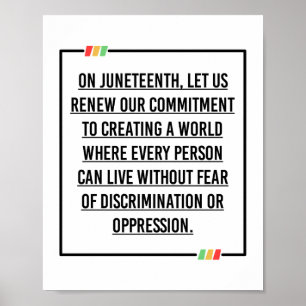 16:e århundradet, Frihet för afrikansk amerikan. Poster