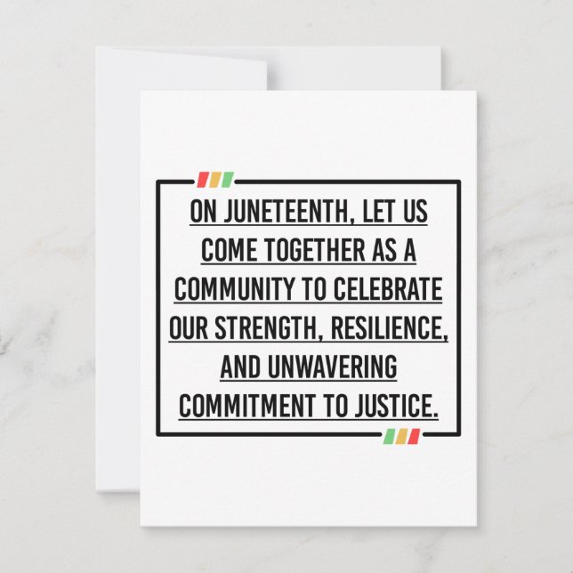 16:e århundradet, Frihet för afrikansk amerikan. Spara Datumet (Framsida)