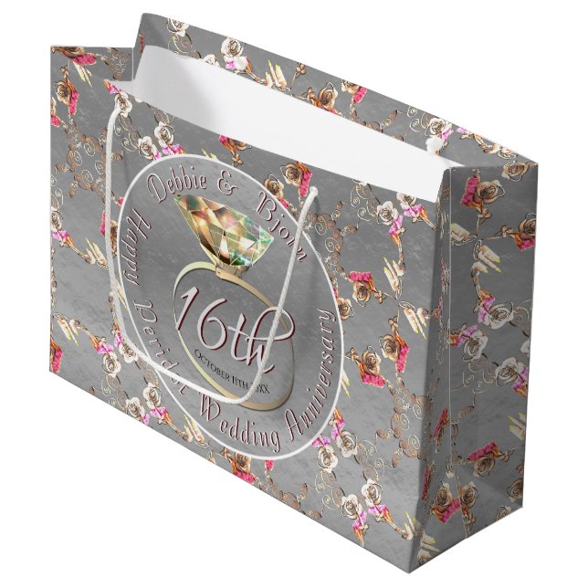 16:e årsdagen för Bröllop, ljus, statice (Framsidan Vinklad)