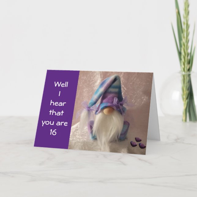 **16:e BIRTHDAY** FRAMTIDA DRIVRUTINER HÄR VI KOM Kort (Framsida)