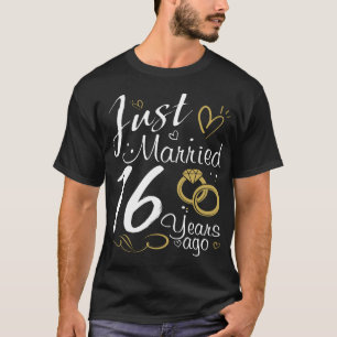 16:e Bröllop-årsdagen. Ny gifta 16 år Ag T Shirt