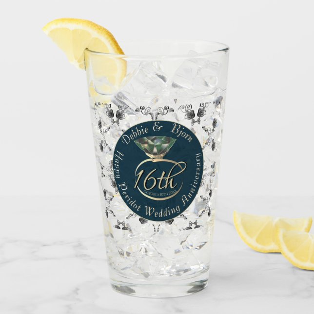 16:e Bröllop-årsjubileet Ro på marint gula Glaskopp (Framsida Ice)