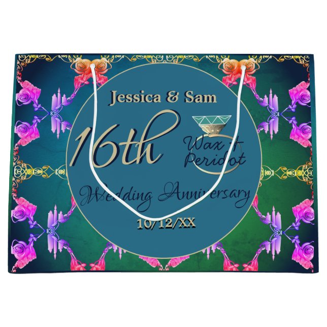 16:e Bröllop, Vax, Statisblomma, gift-fack (Framsidan)