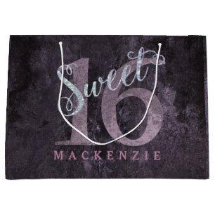 16:e dammen Rosa ros   Söt 16 Silver Glitter  