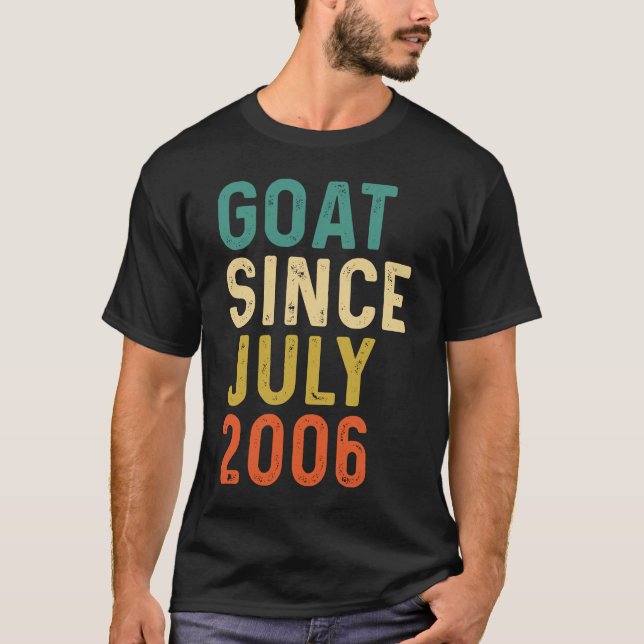 16:e födelsedag 16 år gammalt GOAT sedan juli 2006 T Shirt (Framsida)
