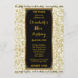 16:e,Födelsedag 16:e,Elfenbenskusten Glitter,bilje Inbjudningar