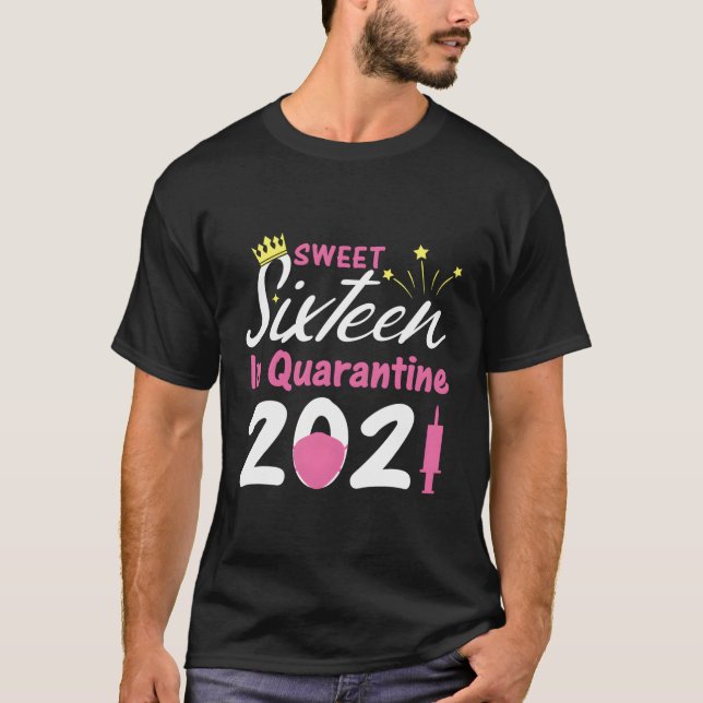 16:e födelsedag 16 i karantän 2021 Shirt 16 T Shirt (Framsida)