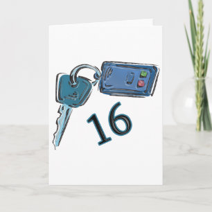 16:e födelsedag i Nycklar Kort