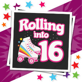 16:e födelsedag Roller Skatt 16 år gammalt Skate Pappersservett