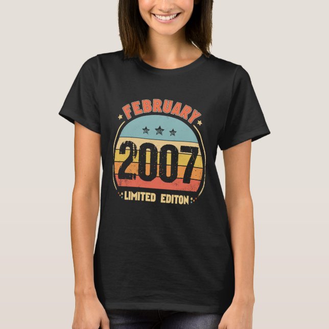 16:e födelsedagen Fantastisk sedan februari 2007 R T Shirt (Framsida)