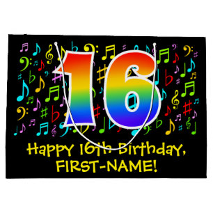 16:e födelsedagen - färgstarka musiksymboler, re
