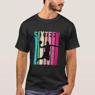 16:e födelsedagen Retro Basketball Älskare 16 år g T Shirt