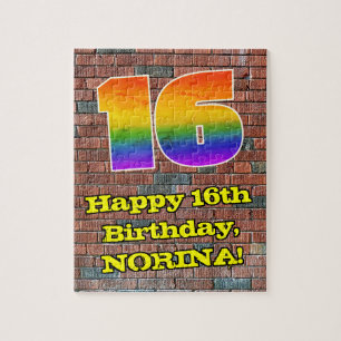 16:e födelsedagen: Roligt Graffiti-Inspired Rainbo Pussel