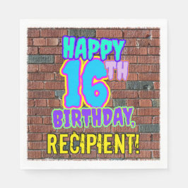 16:e födelsedagen ~ Roligt, Urban Graffiti Inspire Pappersservett