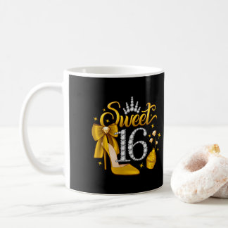 16:e födelsedagen. Söta 16-flickors Kaffemugg