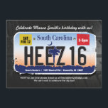 16:e födelsedagen South Carolina License Inbjudan<br><div class="desc">Pojkens sextonde inbjudan till georgiska licenser Tonåring pojkar är svåra att handla för, eller hur? Men en tonårspojk som vingar 16 och får sitt körkort är en milstolpe att fira! Det finns gott om "Sweet sixteen"-konstruktioner där ute, men inte så många utformningar som är inriktade på pojkarna. Den här designen...</div>