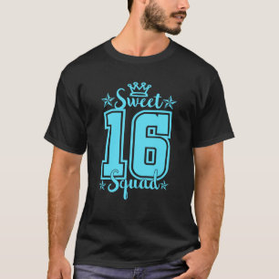 16:e födelsedagen T-skeppet - Söt 16:e kvadraten T Shirt