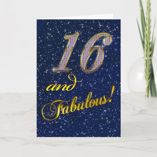 16:e Födelsedagsfest inbjudan (Framsida)
