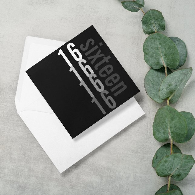 16:e Födelsedagsfest inbjudan (Skapare uppladdad)