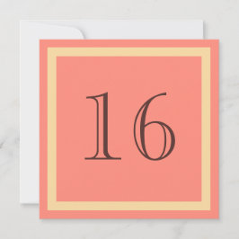 16:e Födelsedagsfest inbjudan - Salmon Coral