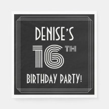 16:e Födelsedagsfesten: Art Deco Stil + anpassat n